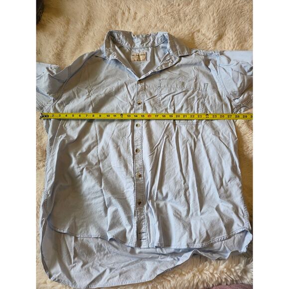 Free People We The Free Oxford Blue Oversided Fit Freddie Shirt sz Large - Picture 5 of 10